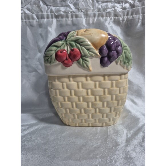 Pfaltzgraff Jamberry 5548112 Sculpted Napkin Holder 6 1/4" Fruit - Picture 1 of 8